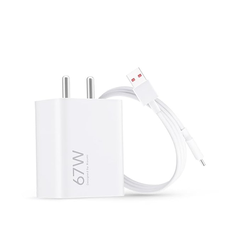 Mi Xiaomi Original 67W Fast Charger Combo/Rapid Charging with Qualcomm Quick Charge 3.0. Includes USB Type-C 6A Fast Charge Cable. Compatable with mobiles, laptops, and Power Banks (White) Mi Xiaomi Original 67W Fast Charger Combo/Rapid Charging with Qualcomm Quick Charge 3.0. Includes USB Type-C 6A Fast Charge Cable. Compatable with mobiles, laptops, and Power Banks (White)