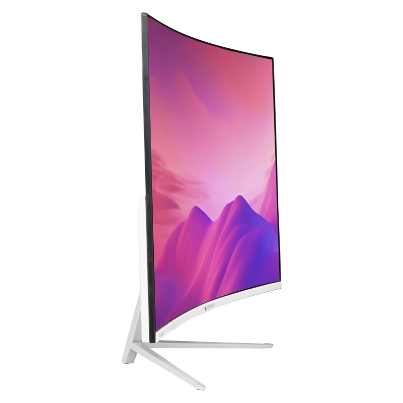 ZEBRONICS AC32FHD LED Monitor, 32 inch (81.28cm), 250 nits, 75hz, 1800R Curved wide screen, FHD, 1080p, Wall Mountable, VGA, HDMI, Ultra Slim Bezel, Metal stand, Built-in Speakers