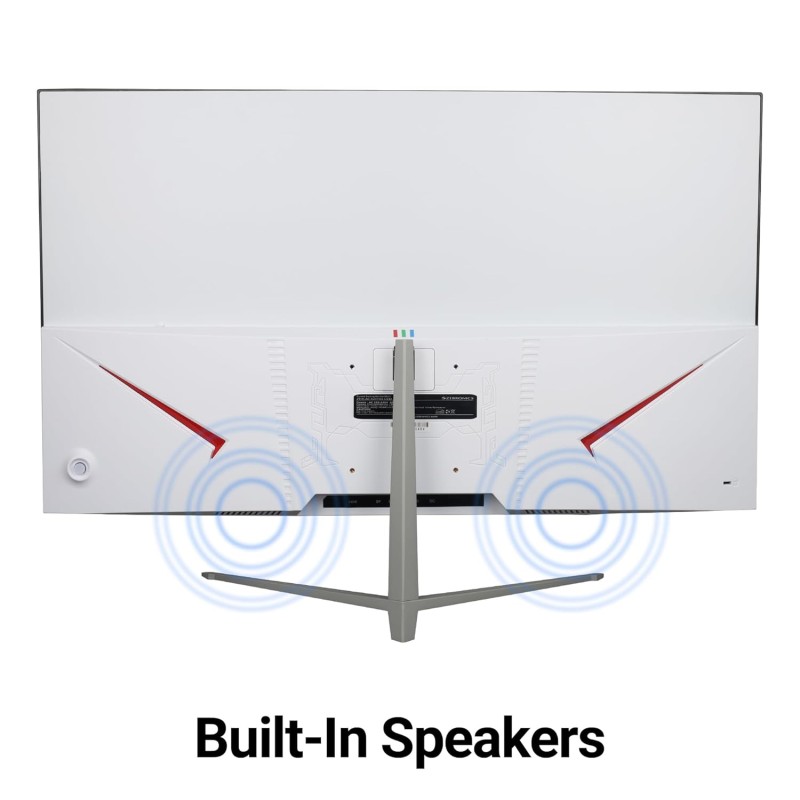 ZEBRONICS AC32FHD LED Monitor, 32 inch (81.28cm), 250 nits, 75hz, 1800R Curved wide screen, FHD, 1080p, Wall Mountable, VGA, HDMI, Ultra Slim Bezel, Metal stand, Built-in Speakers