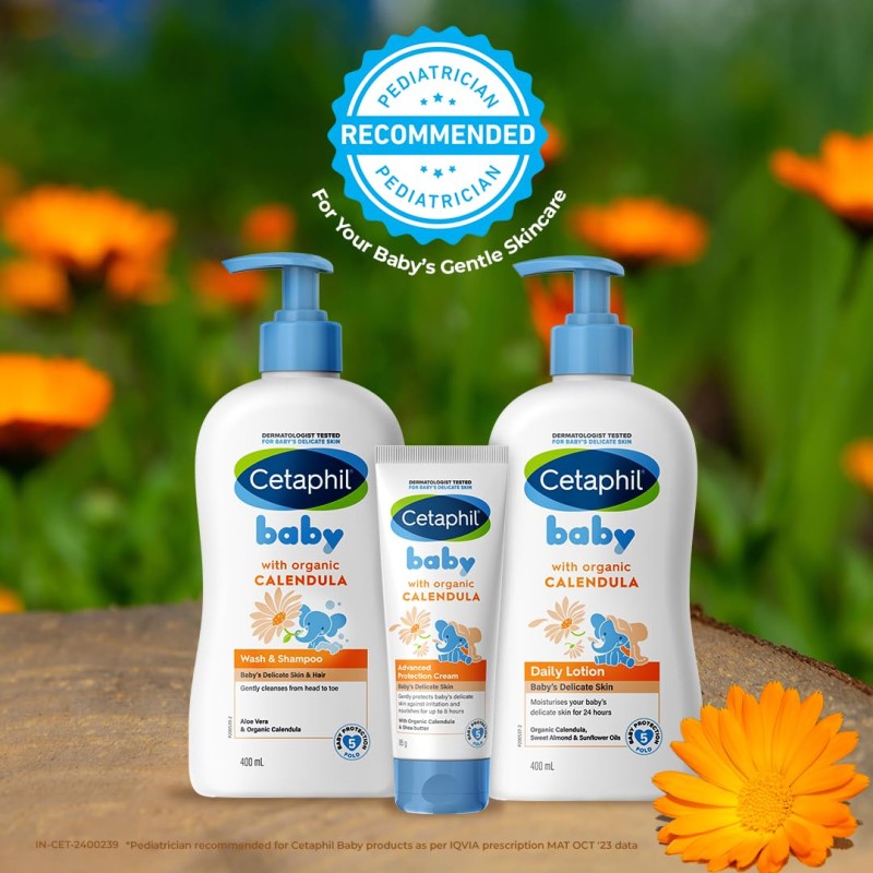 Cetaphil Baby Cream, Face & Body Moisturizing Cream | Advance Protection | Gentle & Soft with Organic Calendula 85gm
