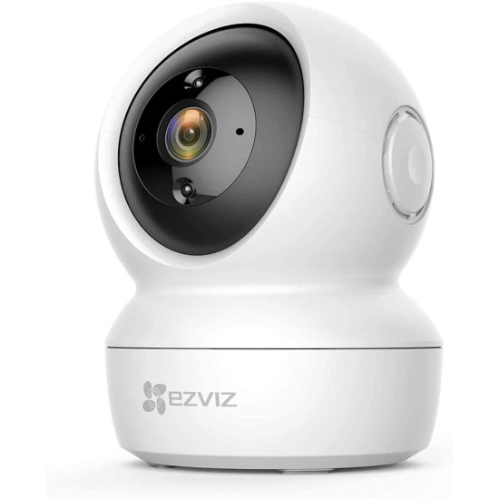 EZVIZ by HIKVISION |2K/4MP QHD Resolution Indoor Smart WiFi Baby/Pet Monitor Camera |Smart Night Vision |360 Visual Coverage |Motion Detection |Two-Way Talk |Micro SD Slot up to 256GB (C6N),White