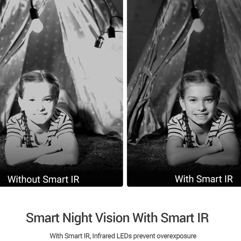 EZVIZ by HIKVISION |2K/4MP QHD Resolution Indoor Smart WiFi Baby/Pet Monitor Camera |Smart Night Vision |360 Visual Coverage |Motion Detection |Two-Way Talk |Micro SD Slot up to 256GB (C6N),White