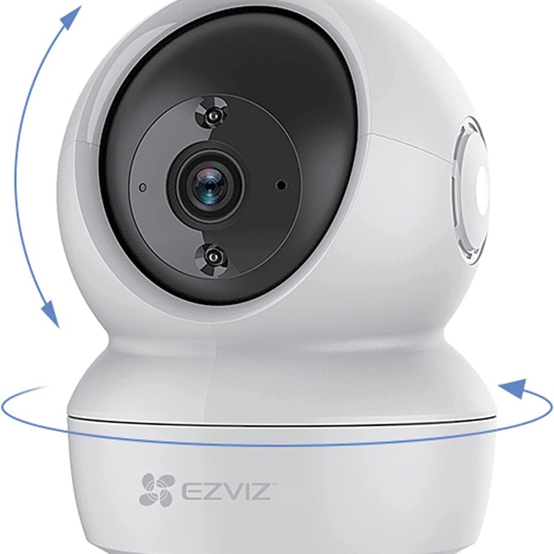 EZVIZ by HIKVISION |2K/4MP QHD Resolution Indoor Smart WiFi Baby/Pet Monitor Camera |Smart Night Vision |360 Visual Coverage |Motion Detection |Two-Way Talk |Micro SD Slot up to 256GB (C6N),White