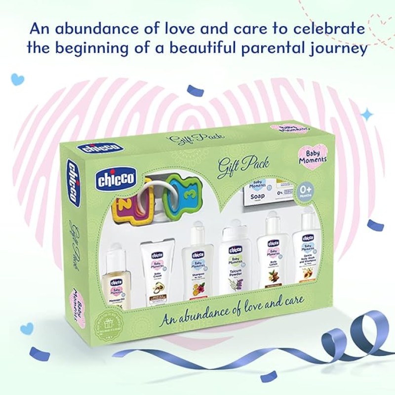 Chicco Baby Moments Delight Set Green, Gift Set for Babies, 0m+