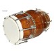 Gt Manufacturers Professional Bhajan Kirtan Dholak With Brown Glassy Glass Transparent Polish Wild Goat Skin Made Ring Fitting By Nut&Bold On Both Side By