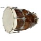 Gt Manufacturers Professional Bhajan Kirtan Dholak With Brown Glassy Glass Transparent Polish Wild Goat Skin Made Ring Fitting By Nut&Bold On Both Side By