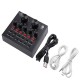 CEZO V8 Portable Audio Mixer Interface, Bluetooth Sound Card for Live Streaming/Recording/Podcast/Voice Change/Karaoke/Gaming/Singing with Sound Effects, 3.5mm Mic Jack for Guitar (V8 Black)