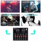 CEZO V8 Portable Audio Mixer Interface, Bluetooth Sound Card for Live Streaming/Recording/Podcast/Voice Change/Karaoke/Gaming/Singing with Sound Effects, 3.5mm Mic Jack for Guitar (V8 Black)