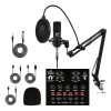 Cezo BM 800 Condenser Microphone Kit Set with V8 Sound Card, Boom Arm Stand, Pop Shield Recording Studio Equipment Full Set with 3.5mm Mic for Smartphones Live Streaming Youtubers - Black Cezo BM 800 Condenser Microphone Kit Set with V8 Sound Card, Boom Arm Stand, Pop Shield Recording Studio Equipment Full Set with 3.5mm Mic for Smartphones Live Streaming Youtubers - Black