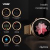 (Refurbished) Vibez by Lifelong Xena Smartwatch for Women with HD Display| ECG+PPG|Body Temprature|24x7 Heart Rate & SpO2 Tracking| Sports Mode|IP68|10 Days Battery Backup(VBSWW126, Gold)