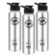 Pigeon Inox Hydra 900 ml Sipper (Pack of 3, Black, Steel/Chrome, Steel)