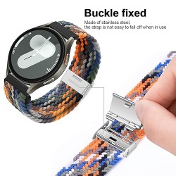 XMUXI 20mm Braided Watch Straps Compatible with Samsung Galaxy Watch 6 Classic Strap 43mm 47mm/Galaxy Watch 7 6 5 4 Nylon Solo Loop Replacement Watch Band for Amazfit GTS 4 (No Watch)