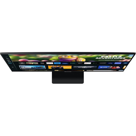 Samsung 27-inch(68.58cm) M5 FHD Smart Monitor, Mouse & Keyboard Control, Smart TV apps, IoT Hub, Office 365, Apple Airplay, Dex, Speakers, Remote, Bluetooth (LS27CM500EWXXL, Black)