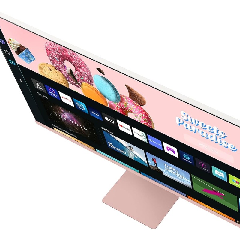 Samsung 32-inch(80cm) M8 4K UHD Smart Monitor, Wireless Webcam, Type-C, Smart TV apps, TV Plus, Office 365, Dex, Apple Airplay, BT, IOT, Speakers, Remote (LS32BM80PUWXXL, Pink) Samsung 32-inch(80cm) M8 4K UHD Smart Monitor, Wireless Webcam, Type-C, Smart TV apps, TV Plus, Office 365, Dex, Apple Airplay, BT, IOT, Speakers, Remote (LS32BM80PUWXXL, Pink)