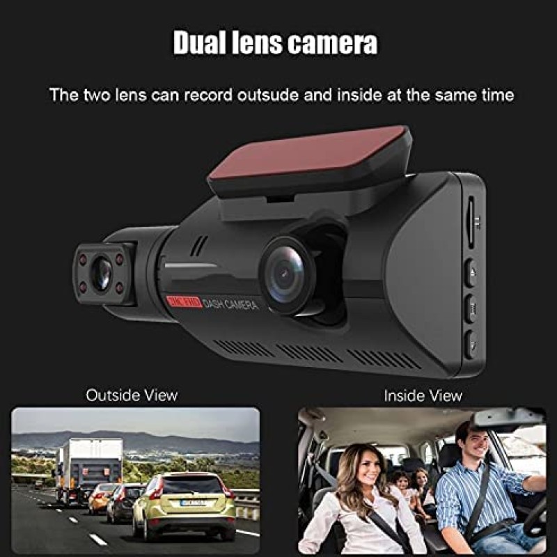 Sprugal Car Dashcam || DVR Camera 360 Degree Lens || FHD 1080P IPS Screen || Night Vision || Parking Monitoring