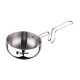 Bergner TriPro TriPly Stainless Steel 12cm Tadka Pan, 500ml Capacity, For Spice Tempering/Seasoning, Long Wire Handle, Laser-Etched Scale, Smooth Finished Surface, Induction Bottom and Gas Stove Ready