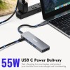 Verilux� USB C Hub,5 in 1 Type C Hub Portable Aluminum Multiport USB Adapter with 4K@30Hz HDMI Output,2.0/3.0 Ports,USB 55W PD Compatible with MacBook Pro/Air/M1,Dell XPS Devices Verilux� USB C Hub,5 in 1 Type C Hub Portable Aluminum Multiport USB Adapter with 4K@30Hz HDMI Output,2.0/3.0 Ports,USB 55W PD Compatible with MacBook Pro/Air/M1,Dell XPS Devices