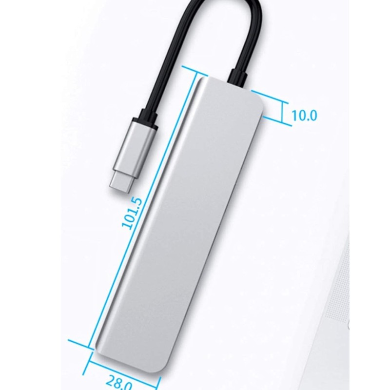 Verilux� USB C Hub,5 in 1 Type C Hub Portable Aluminum Multiport USB Adapter with 4K@30Hz HDMI Output,2.0/3.0 Ports,USB 55W PD Compatible with MacBook Pro/Air/M1,Dell XPS Devices Verilux� USB C Hub,5 in 1 Type C Hub Portable Aluminum Multiport USB Adapter with 4K@30Hz HDMI Output,2.0/3.0 Ports,USB 55W PD Compatible with MacBook Pro/Air/M1,Dell XPS Devices