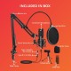 Audio Array AM-C1 USB Condenser Microphone Kit | 192kHz/24bit | BoomArm, Pop Filter, Mic Cover, Shock Mount, Tripod & 2.5M USB Cable | Podcasting, Gaming, Singing & Live Streaming