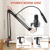 Audio Array AM-C1 USB Condenser Microphone Kit | 192kHz/24bit | BoomArm, Pop Filter, Mic Cover, Shock Mount, Tripod & 2.5M USB Cable | Podcasting, Gaming, Singing & Live Streaming Audio Array AM-C1 USB Condenser Microphone Kit | 192kHz/24bit | BoomArm, Pop Filter, Mic Cover, Shock Mount, Tripod & 2.5M USB Cable | Podcasting, Gaming, Singing & Live Streaming