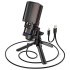 Audio Array AM-C6 USB Plug & Play Condenser Microphone Kit | with pop-Filter & Shock Mount | 3.5 mm No Latency Monitoring, Volume Control & Mute Button | Gaming, Podcasting & Streaming
