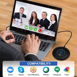 Audio Array AM-C5 USB Plug & Play Conference Mic for Mac OS & Windows | Conference, Recording, Skype, Online Class with Range Upto 5M | One Touch Mute Button & Light Indicator (NOT A Speaker)