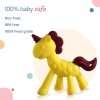 LuvLap Silicone Teether for 6 to 12 Months Baby/Toddler, Teething Toy for Infants andBabies, 100% Food Grade Silicone, Unicorn Design with Textured Surface (Yellow & Purple) LuvLap Silicone Teether for 6 to 12 Months Baby/Toddler, Teething Toy for Infants andBabies, 100% Food Grade Silicone, Unicorn Design with Textured Surface (Yellow & Purple)