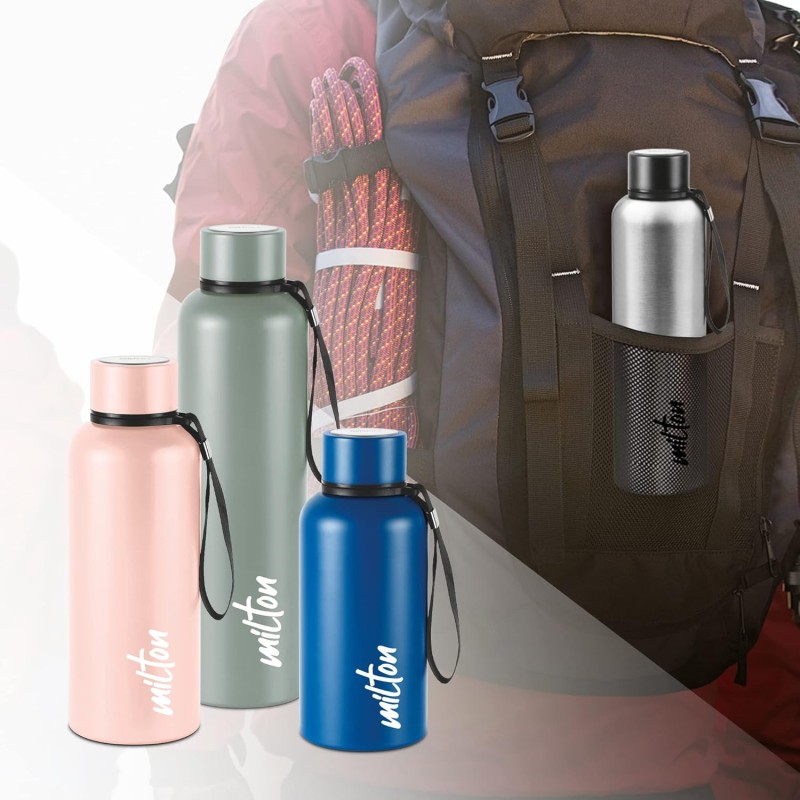 MILTON Aura 1000 Thermosteel Bottle, 1050 ml Water Bottles, 24 Hours Hot and Cold, Easy to Carry, Easy Grip, Rust Proof, Tea, Coffee, Office, Travel Bottle, Dark Blue MILTON Aura 1000 Thermosteel Bottle, 1050 ml Water Bottles, 24 Hours Hot and Cold, Easy to Carry, Easy Grip, Rust Proof, Tea, Coffee, Office, Travel Bottle, Dark Blue
