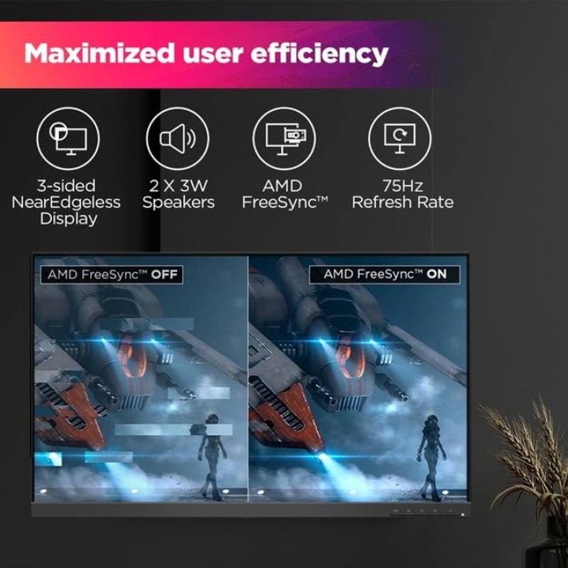 Lenovo L-Series 27 inch (68.58cm) FHD IPS Monitor |16.7m Colors, AMD FreeSync, USB-C Port, 3Wx2 Speakers, HDMI, VGA, PD-45W, Tilt Swivel Pivot Height Adjust Stand for Home & Office, L27m-30 Black Lenovo L-Series 27 inch (68.58cm) FHD IPS Monitor |16.7m Colors, AMD FreeSync, USB-C Port, 3Wx2 Speakers, HDMI, VGA, PD-45W, Tilt Swivel Pivot Height Adjust Stand for Home & Office, L27m-30 Black