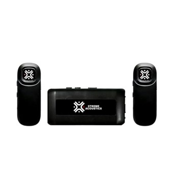 Xtreme Acoustics XAWL603 Wireless UHF Dual Channel Lavalier Microphone with 3.5mm Camera and Mobile Cable for Singing, Audio Video Recording, YouTube