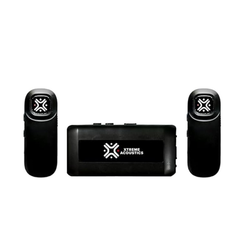 Xtreme Acoustics XAWL603 Wireless UHF Dual Channel Lavalier Microphone with 3.5mm Camera and Mobile Cable for Singing, Audio Video Recording, YouTube Xtreme Acoustics XAWL603 Wireless UHF Dual Channel Lavalier Microphone with 3.5mm Camera and Mobile Cable for Singing, Audio Video Recording, YouTube