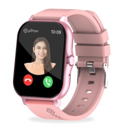 pTron Newly Launched Force X10 Bluetooth Calling Smartwatch with 1.7" Full Touch Color Display, Real Heart Rate Monitor, SpO2, Watch Faces, 5 Days Runtime, Fitness Trackers & IP68 Waterproof (Pink)