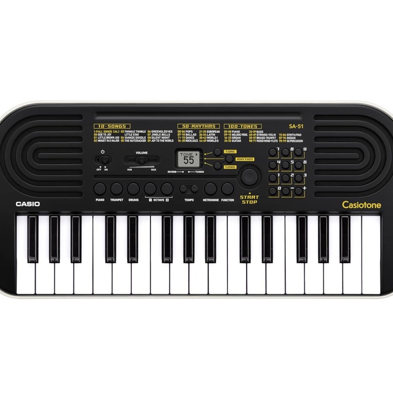 Casiotone Mini Keyboard SA-51 with Piano tones, Black Casiotone Mini Keyboard SA-51 with Piano tones, Black