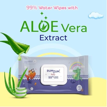 Bumtum Baby Gentle 99% Pure Water Soft Moisturizing Wet Wipes With Lid | Aloe Vera & Chamomile Extracts | Paraben & Sulfate Free (Pack of 6, 72 Pcs. Per Pack) Bumtum Baby Gentle 99% Pure Water Soft Moisturizing Wet Wipes With Lid | Aloe Vera & Chamomile Extracts | Paraben & Sulfate Free (Pack of 6, 72 Pcs. Per Pack)
