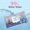 Bumtum Baby Gentle 99% Pure Water Soft Moisturizing Wet Wipes With Lid | Aloe Vera & Chamomile Extracts | Paraben & Sulfate Free (Pack of 6, 72 Pcs. Per Pack)