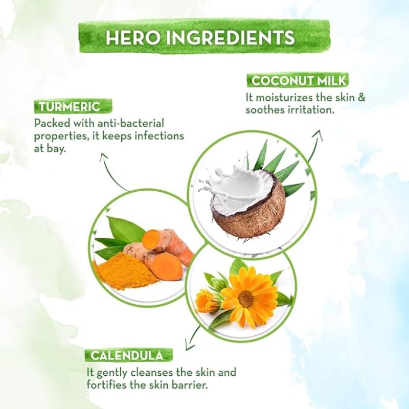 Mamaearth Coco Soft Body Wash For Babies - 400 ml | Infused with Coconut Milk & Turmeric | Tear Free Cleanser, Gently Cleanses Skin & Prevents Infections