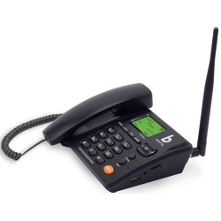 Beetel F2N+FWP Fixed Corded Landline Phone,Wireless with LCD Display, Quad Band,Dual Sim,Voice Recording,Auto Answering, Mp3 Player,3.5Mm Jack,Alarm,Basic Calc,TNC Antenna,Screen Auto Lock(F2N+Black)