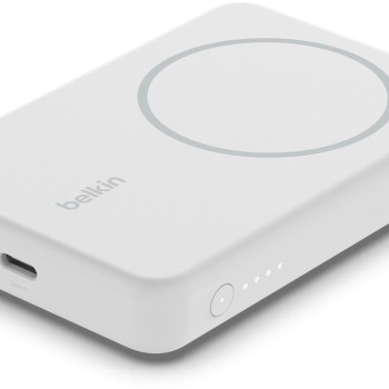 (Refurbished) Belkin 5000 mAh Magsafe Wireless Power Bank | 7.5W Wireless Fast Charging | Compatible w/iPhone 17, Air, Pro, ProMax, AirPods, Google Pixel 10, etc. | White (Refurbished) Belkin 5000 mAh Magsafe Wireless Power Bank | 7.5W Wireless Fast Charging | Compatible w/iPhone 17, Air, Pro, ProMax, AirPods, Google Pixel 10, etc. | White