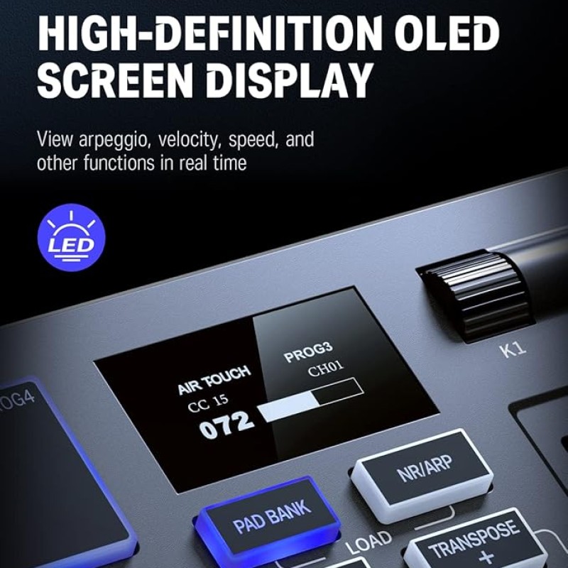 Donner DMK25 Pro MIDI Keyboard Controller, 25 Mini Key Portable USB-C MIDI Keyboard with 8 Drum Pads, OLED Display, Personalized Touch Bar, Music Production Software and 40 Free Courses Donner DMK25 Pro MIDI Keyboard Controller, 25 Mini Key Portable USB-C MIDI Keyboard with 8 Drum Pads, OLED Display, Personalized Touch Bar, Music Production Software and 40 Free Courses