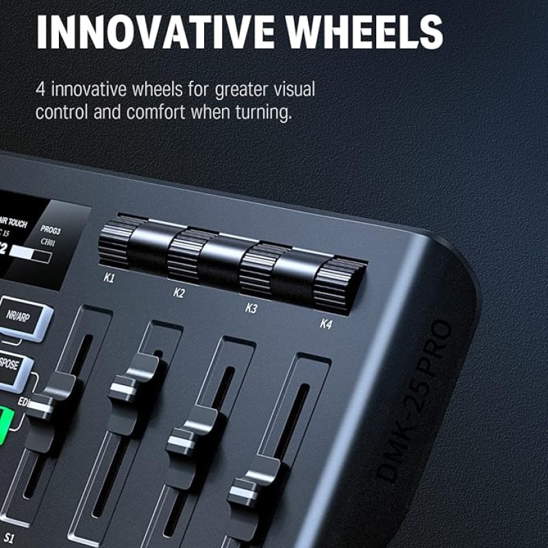Donner DMK25 Pro MIDI Keyboard Controller, 25 Mini Key Portable USB-C MIDI Keyboard with 8 Drum Pads, OLED Display, Personalized Touch Bar, Music Production Software and 40 Free Courses Donner DMK25 Pro MIDI Keyboard Controller, 25 Mini Key Portable USB-C MIDI Keyboard with 8 Drum Pads, OLED Display, Personalized Touch Bar, Music Production Software and 40 Free Courses