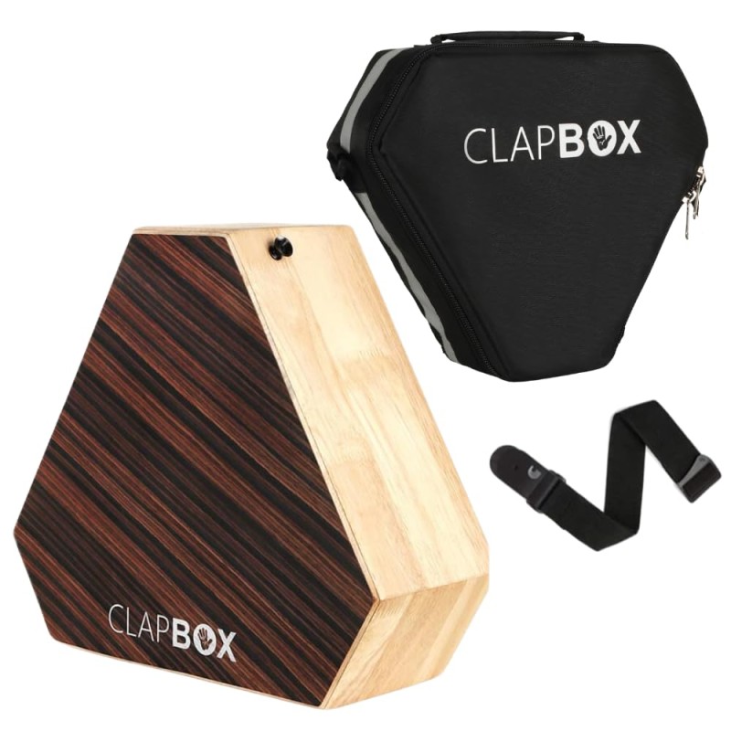 Clapbox Travel Cajon (2-sided), Snare, Bongo - Rubber wood with Carry Bag Clapbox Travel Cajon (2-sided), Snare, Bongo - Rubber wood with Carry Bag
