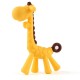 BabyGo Baby Silicone teether Giraffe Teething Toys Hand Chewing Soother Toddler for Baby (Yellow)…