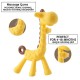 BabyGo Baby Silicone teether Giraffe Teething Toys Hand Chewing Soother Toddler for Baby (Yellow)…