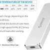 ORICO Mini M.2 NVME SSD Enclosure Push-Open Aluminum NVME External Hard Drive Case USB3.1 Gen2 Type-C up to 2TB [SSD NOT Included]