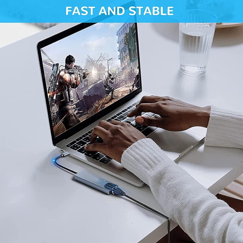 Verilux� USB C Hub, 5-in-1 Multiport Adapter Type C Hub with 4K HDMI Output,100W PD,100M Ethernet,1USB 3.0 and 1USB 2.0 Ports for MacBook Pro, MacBook Air M1