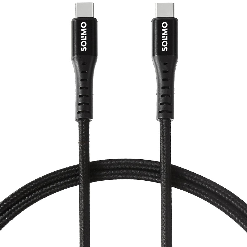 (Refurbished) Amazon Brand - Solimo 65W Fast Charging Braided Type C to C Data Cable | Suitable For All Supported Mobile Phones (1.5 Meter, Black) (Refurbished) Amazon Brand - Solimo 65W Fast Charging Braided Type C to C Data Cable | Suitable For All Supported Mobile Phones (1.5 Meter, Black)