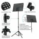 Techtest Music Stand for Notes Height & Angle Adjustable Orchestral Stand Conductor Sheet Stand and Music Sheet Clip Holder Notation Stand for Singers Lyrics Stand Folding Musical Instruments