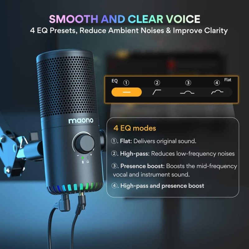 (Refurbished) MAONO DM30 Programmable Condenser Gaming Mic, USB Podcast Microphone with Mic Gain for Gaming, YouTube, Video Recording, Vlogging, PC, Laptop (Refurbished) MAONO DM30 Programmable Condenser Gaming Mic, USB Podcast Microphone with Mic Gain for Gaming, YouTube, Video Recording, Vlogging, PC, Laptop