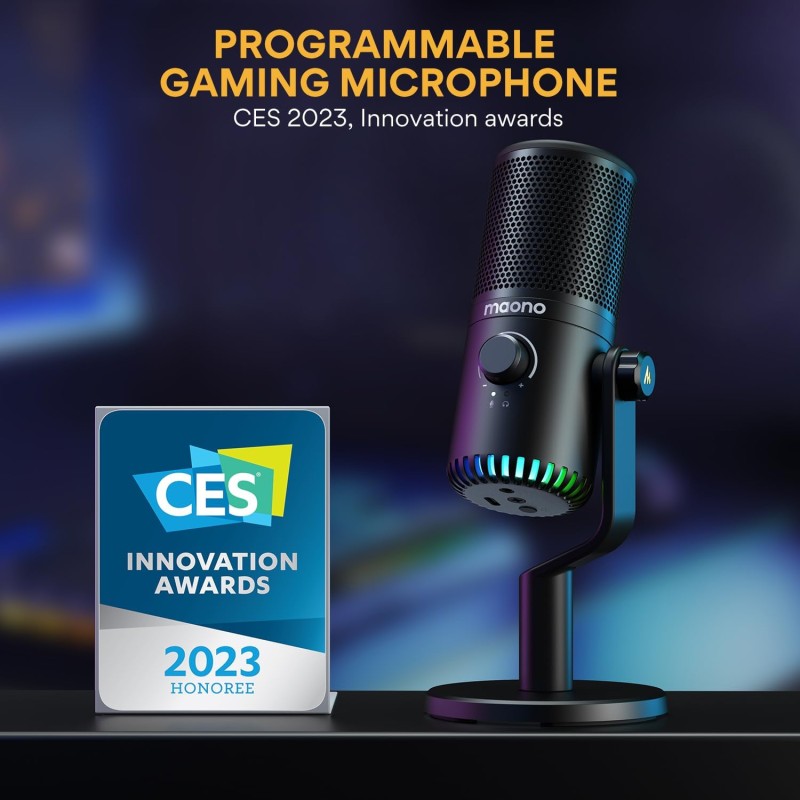 (Refurbished) MAONO DM30 Programmable Condenser Gaming Mic, USB Podcast Microphone with Mic Gain for Gaming, YouTube, Video Recording, Vlogging, PC, Laptop (Refurbished) MAONO DM30 Programmable Condenser Gaming Mic, USB Podcast Microphone with Mic Gain for Gaming, YouTube, Video Recording, Vlogging, PC, Laptop