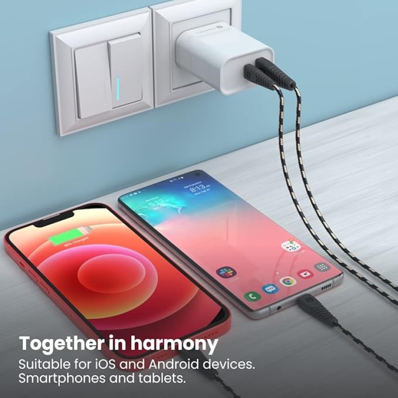 Portronics Adapto 45 22.5W Max Output USB & Type-C Dual Output Super Fast Charger,Wall Adapter Power Delivery 3.0& USB A Fast Charge Adaptor for iPhone,Android & Other Type C Enabled Devices(White) Portronics Adapto 45 22.5W Max Output USB & Type-C Dual Output Super Fast Charger,Wall Adapter Power Delivery 3.0& USB A Fast Charge Adaptor for iPhone,Android & Other Type C Enabled Devices(White)